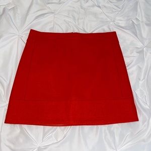 Like new: Red, wool J. Crew skirt, with pockets!